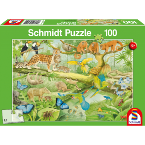 Dieren in de Jungle puzzel 100 stukjes